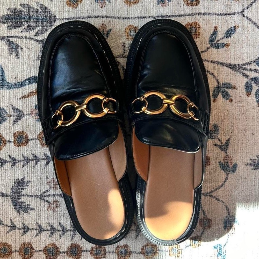 Circus NY Sam Edelman Elena Chunky Platform Loafer Mules in Black | Size: 8